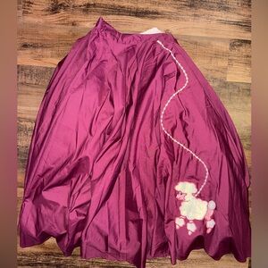 1950's 50’s Style Red Circle Poodle Skirt  Women's Size 6 - 8 Handmade